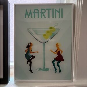 Martini Art Print with Dancing Figures